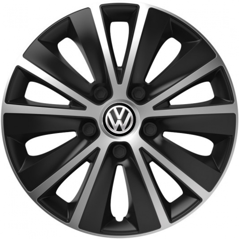 PUKLICE PRE VW 15" RAPIDE silver/black 4ks